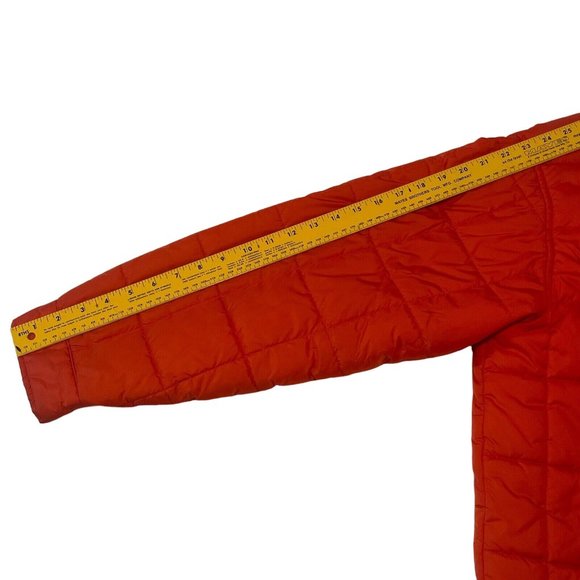 TOMMY HILFIGER Orange Quilted Puffer Parka Jacket Youth Extra Large XL Vintage - Picture 12 of 16